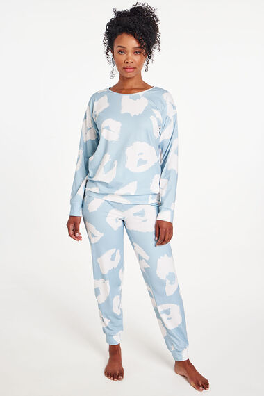 Cheetah Print Long Sleeve Pyjama Trouser Set