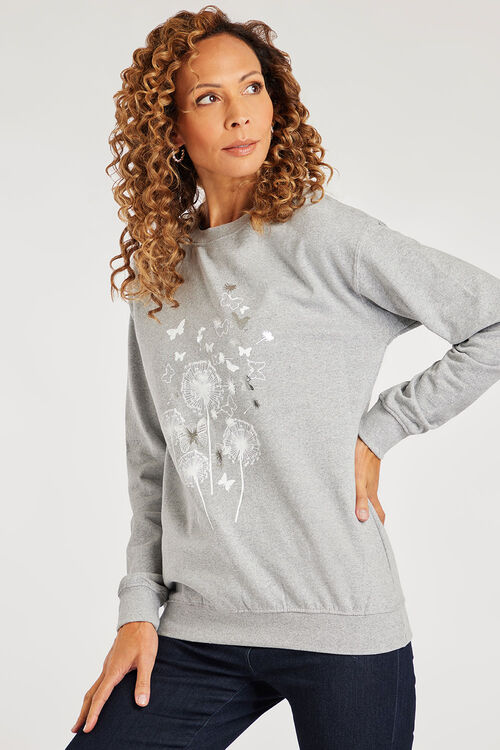 Dandelion Print Sweatshirt | Bonmarché