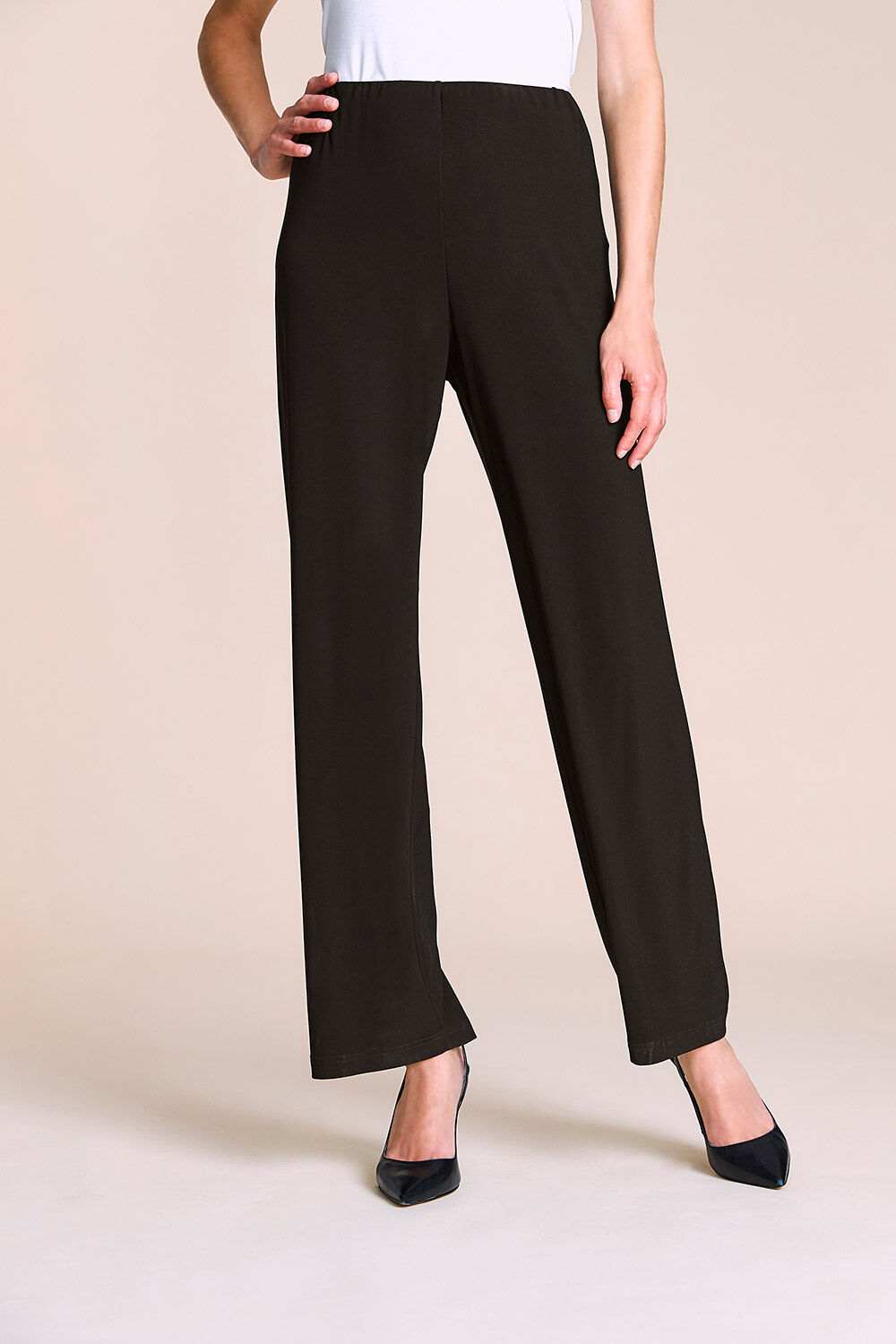 Wide jersey trousers  Black  Ladies  HM IN
