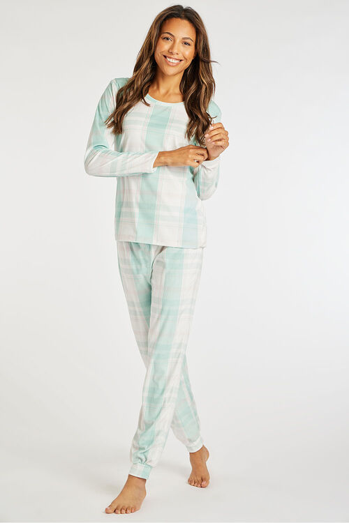 Checked Fleece Pyjama Set | Bonmarché