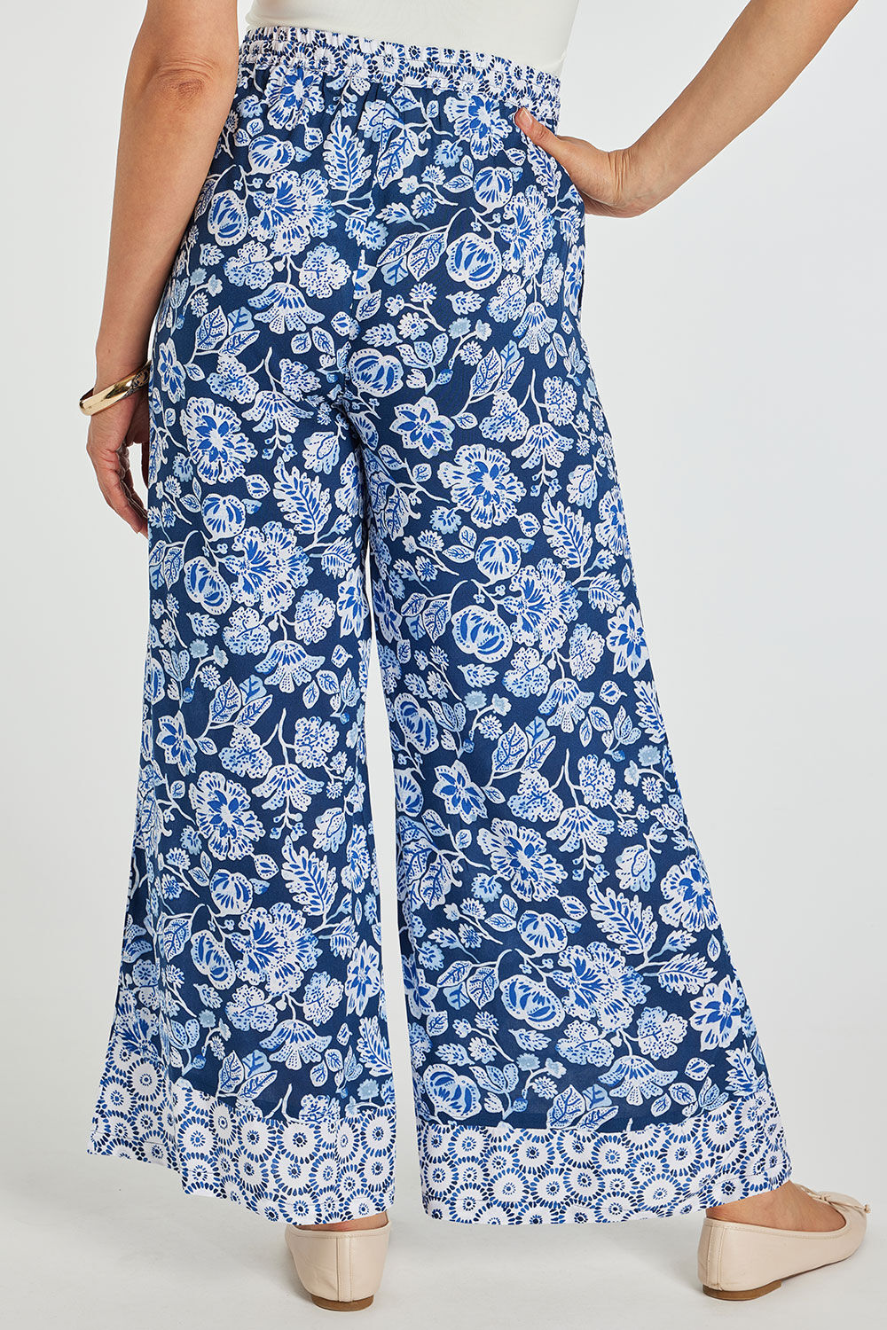 Red Floral Wide Leg Trousers | New Look
