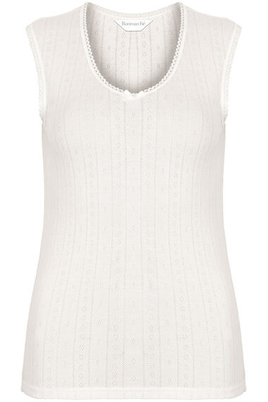 Thermal vest top in cotton mix, made in france La Redoute