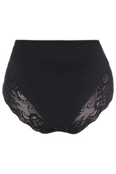 Buy Black Thong Microfibre And Lace Knickers from Next Spain