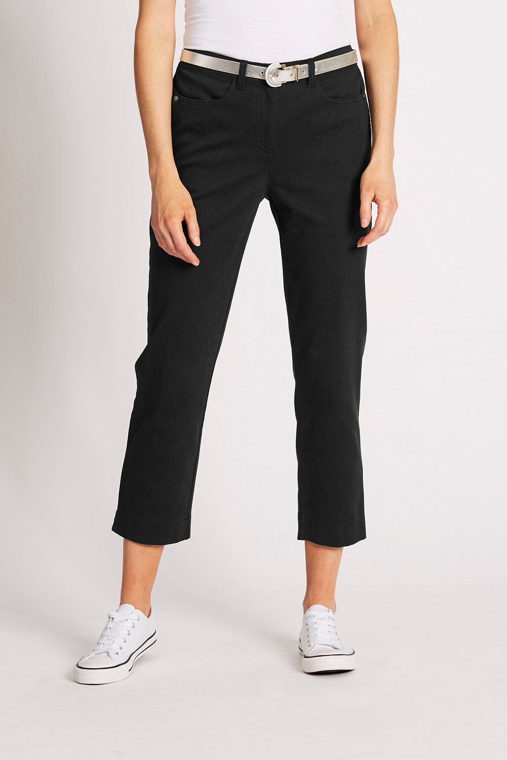 Soulstar skinny fit stretch woven cropped trousers in black  ASOS