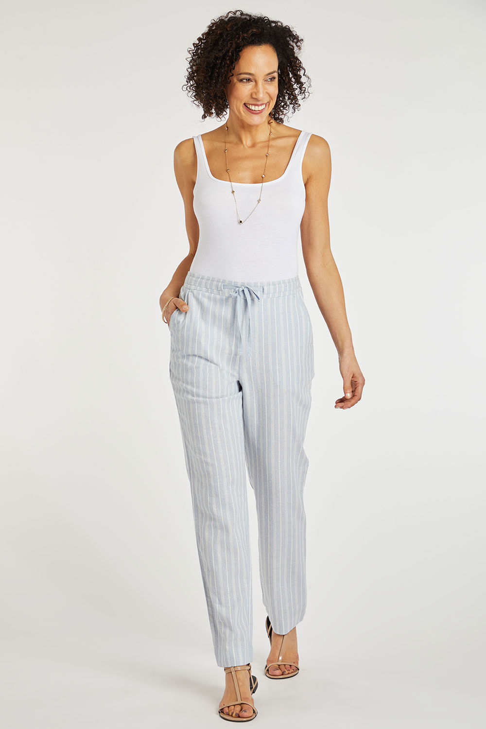 Purton Linen Blend Tapered Trousers Pants  Leggings  FatFacecom