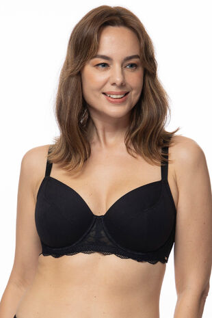 Embossed Lace Underwire Bra