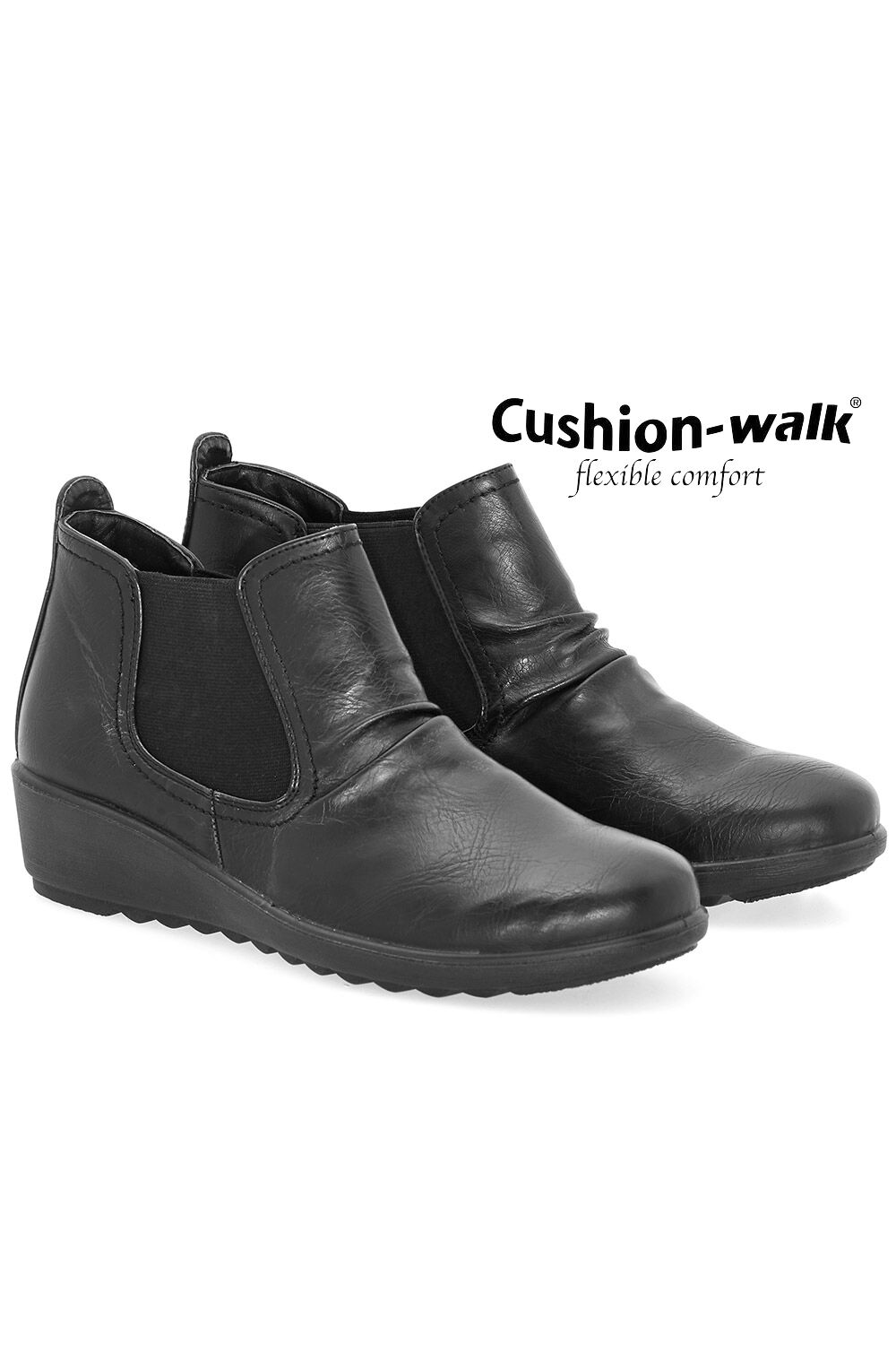 cushion walk wedge boots
