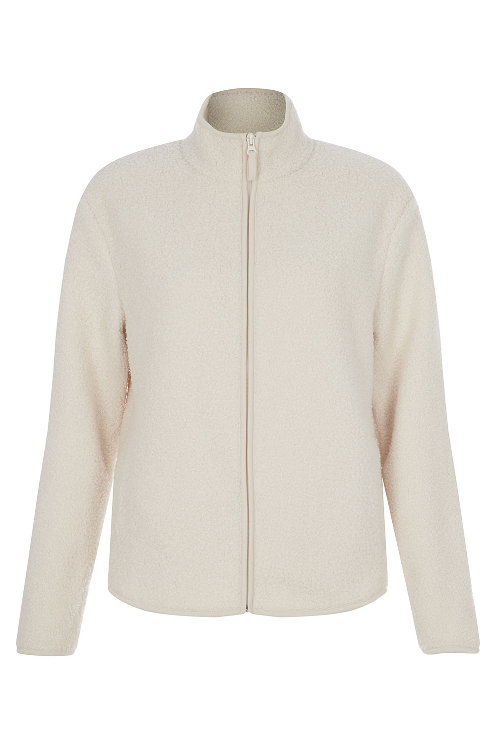 Long Sleeve Zip Through Teddy Fleece Jacket Bonmarché