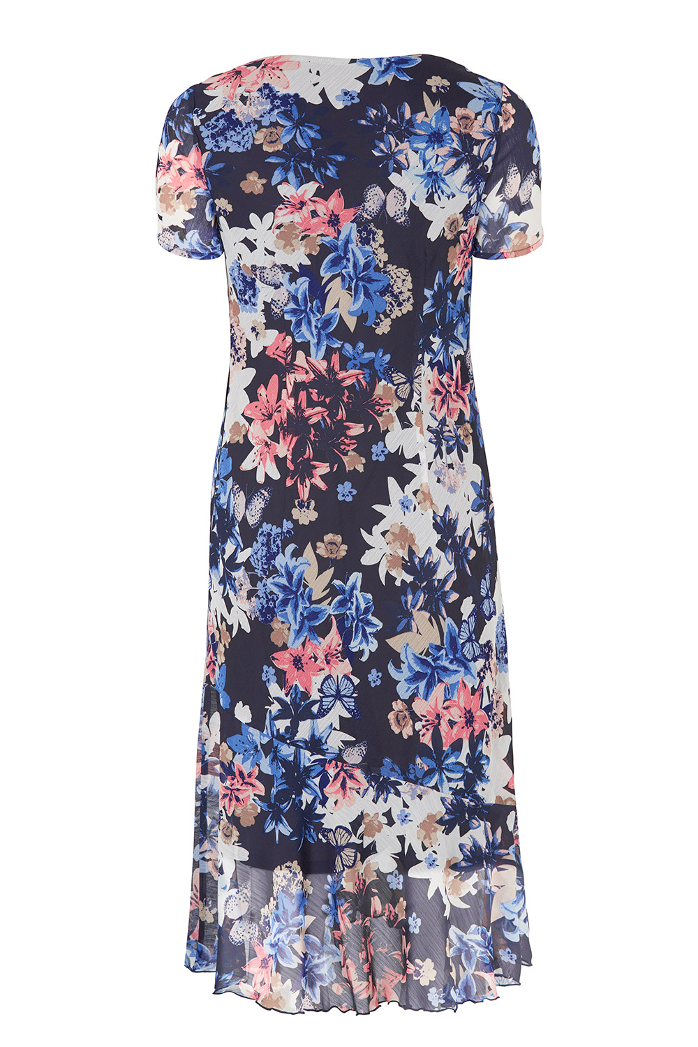 Short Sleeve Floral Dress And Jacket