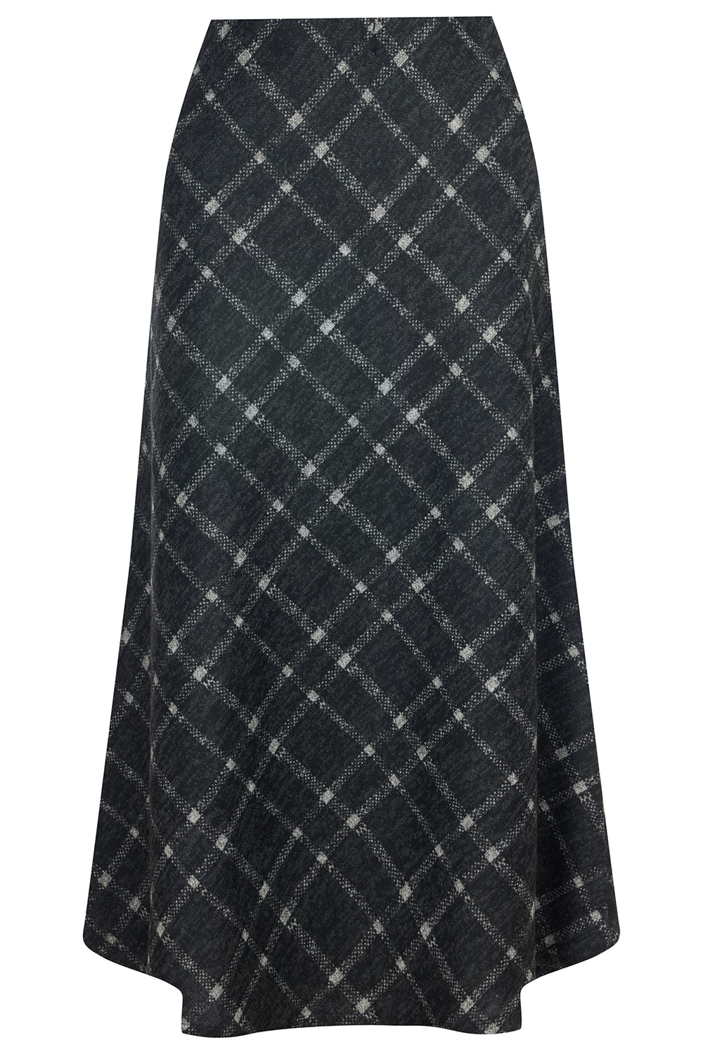 Elasticated Soft Touch Checkered Grid Print Skirt | Bonmarche