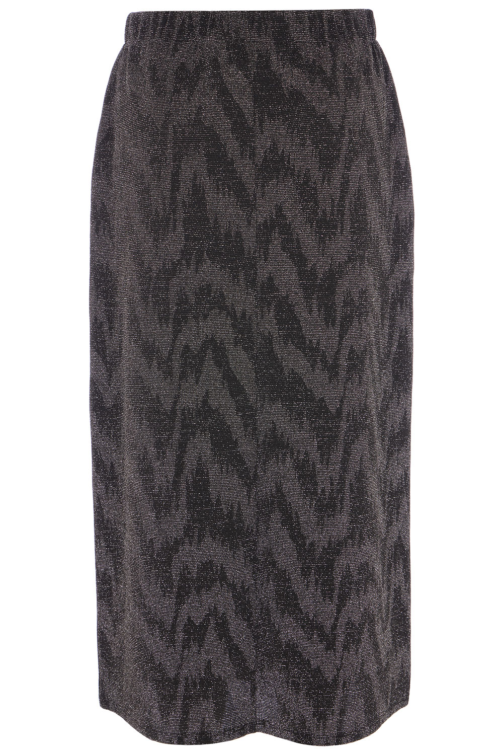 Chevron Sparkle Straight Style Elasticated Skirt | Bonmarché