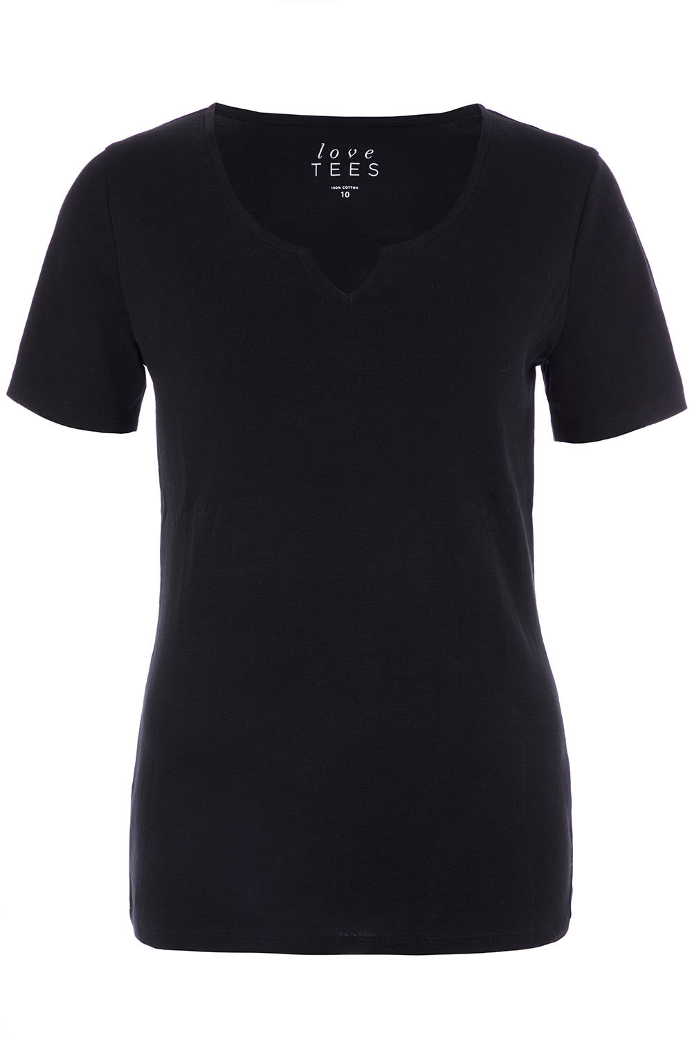 Plain Notch Neck T-Shirt