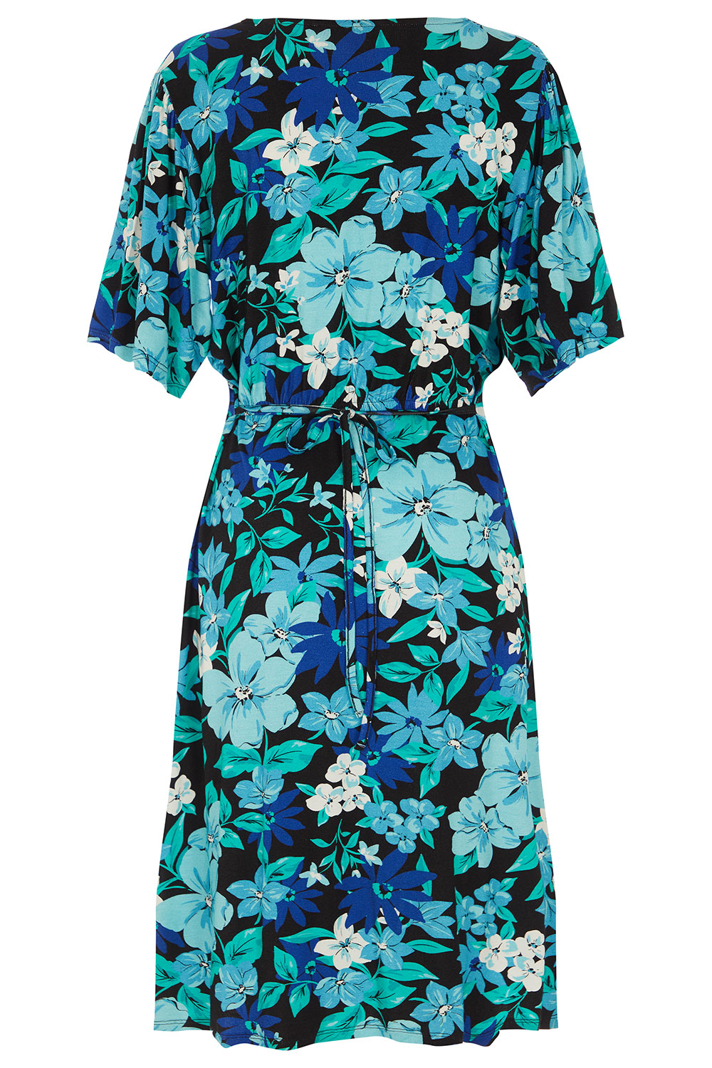 Large Floral Print Jersey Tea Dress | Bonmarché