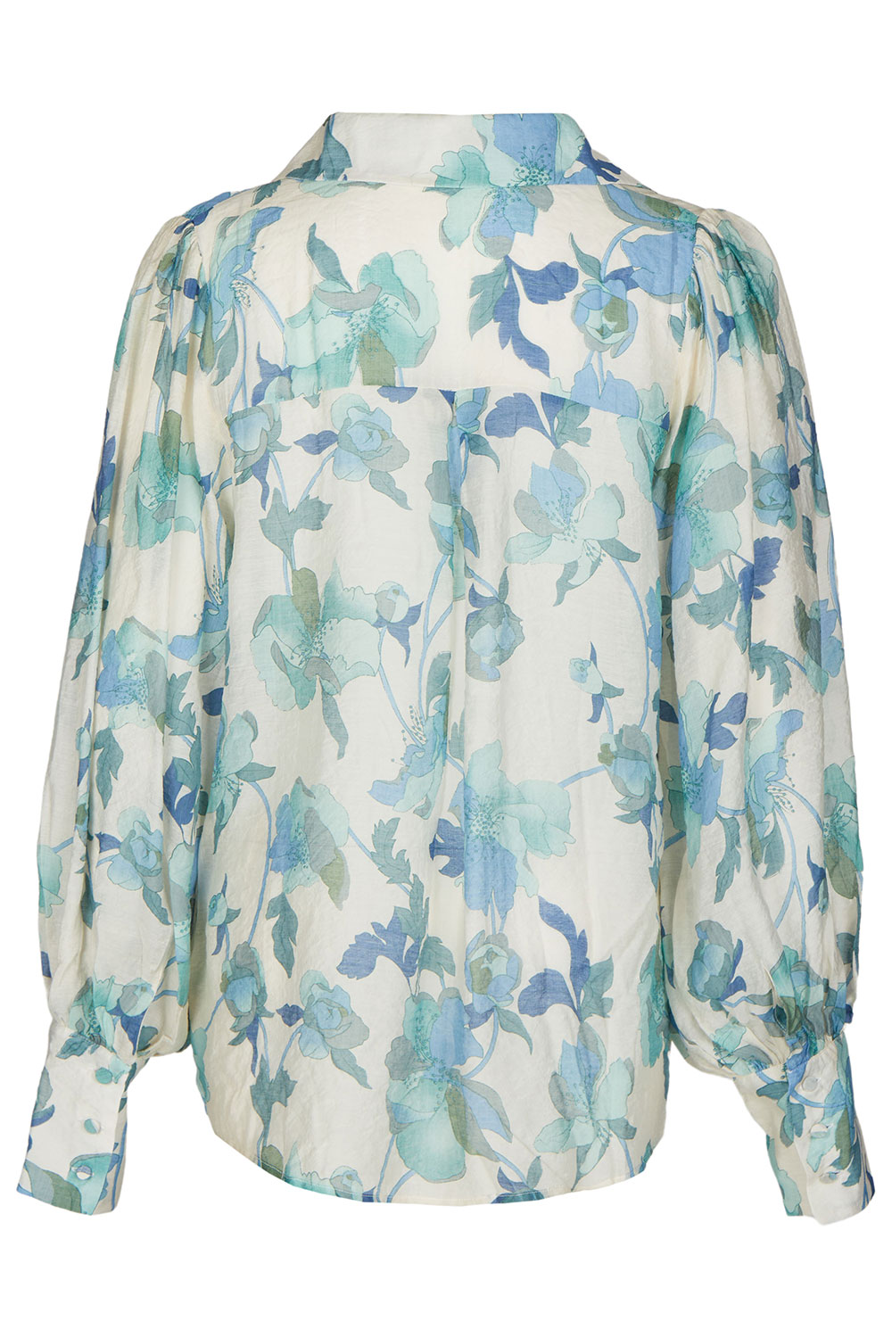 Long Sleeve Button Through Floral Blouse |Stella Morgan