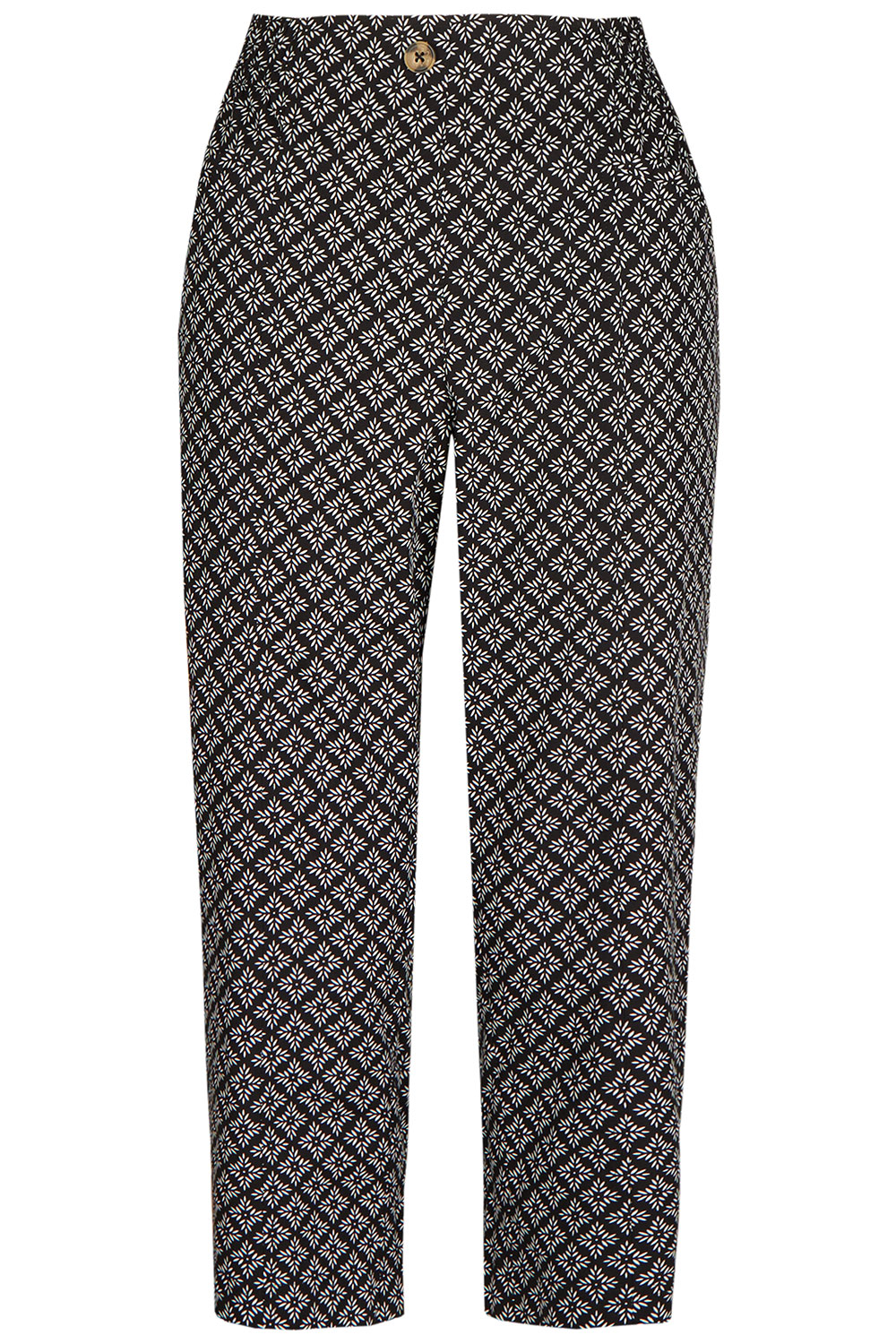 Geo Print Essential Cropped Trousers | Bonmarché