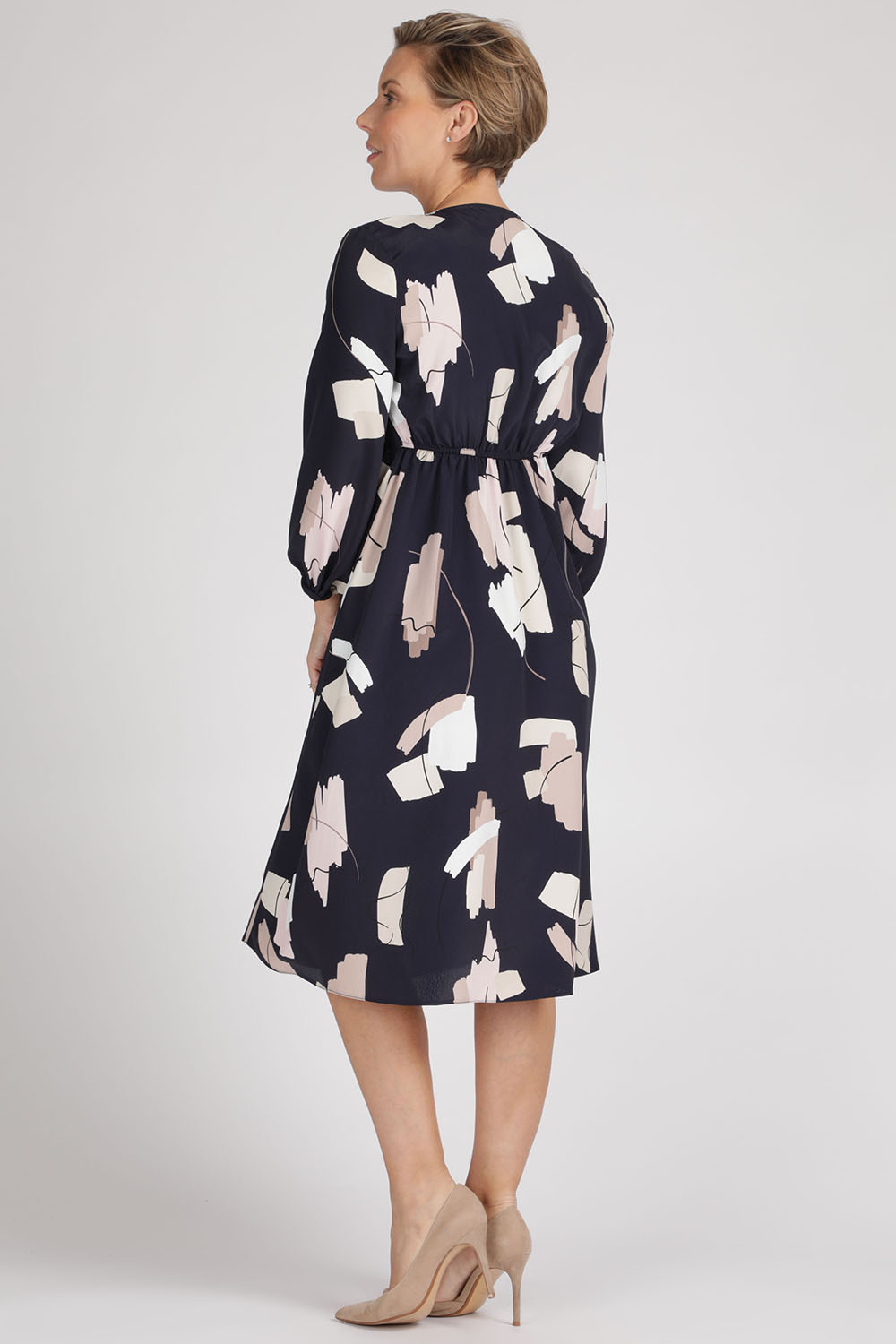 Brushstroke Print Tea Dress | Bonmarché