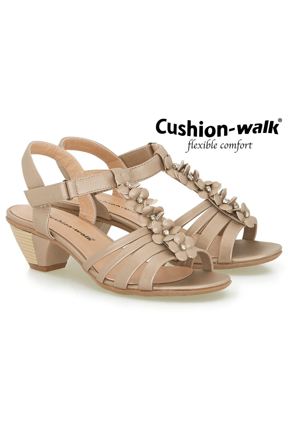 cushion heel sandals