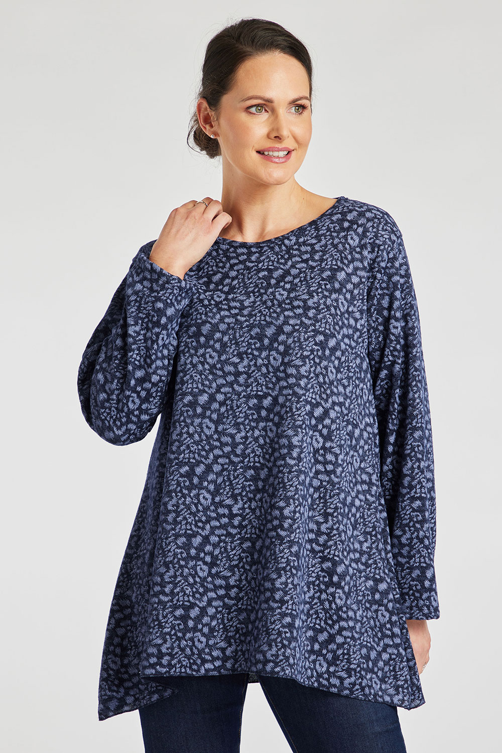 Long Sleeve Animal Print Soft Touch Tunic | Bonmarché