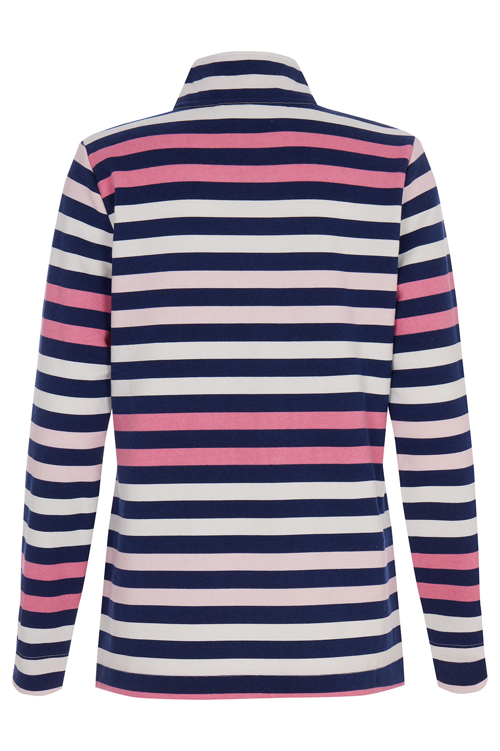 Long Sleeve Striped Funnel Neck Sweatshirt