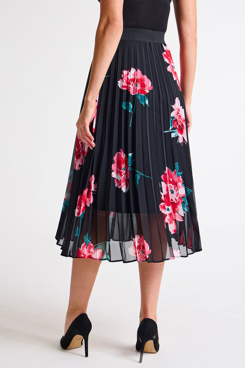 Floral Print Pleated Skirt | Bonmarché