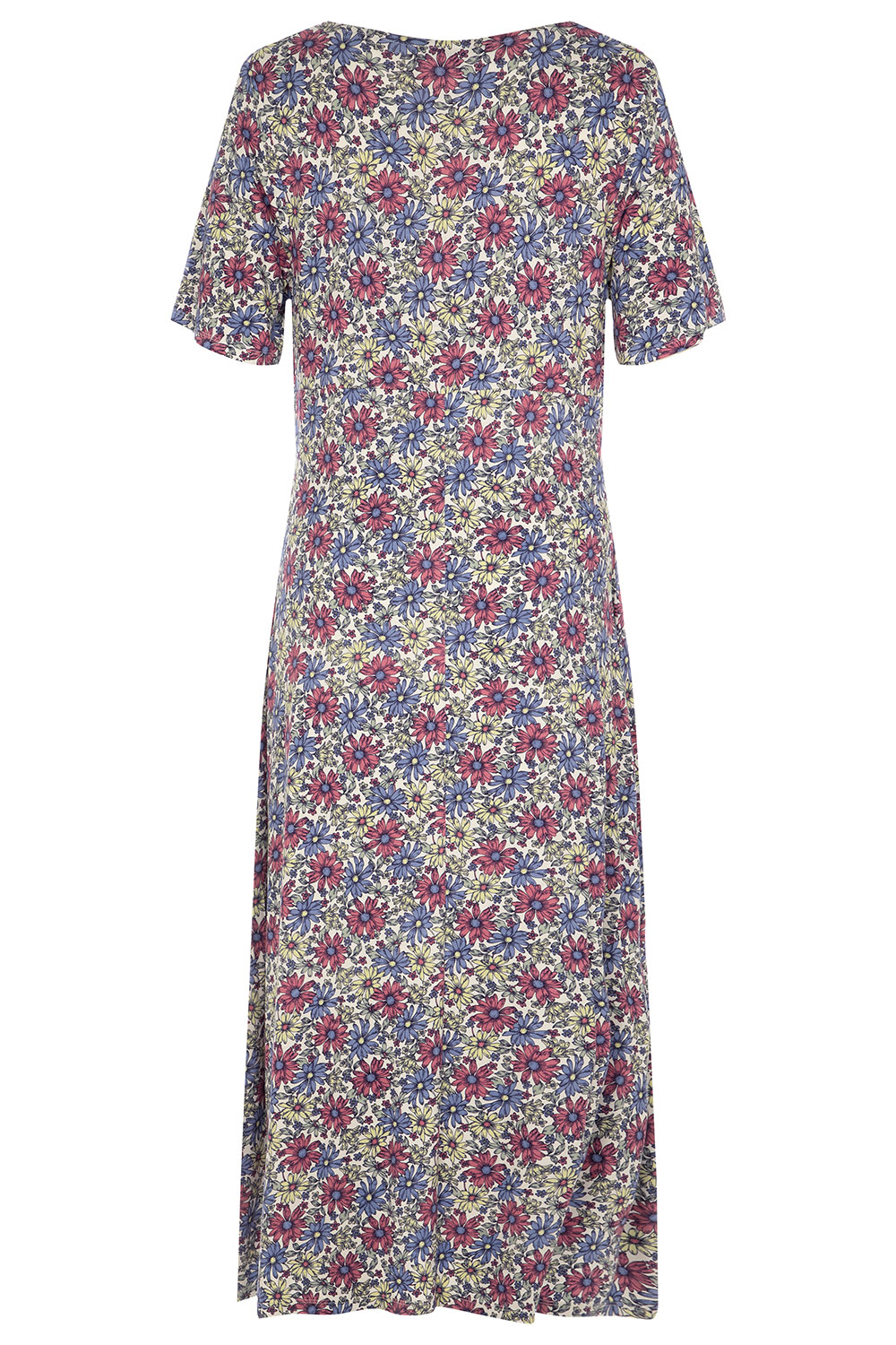 Floral Print Ruched Front Tea Dress | Bonmarché