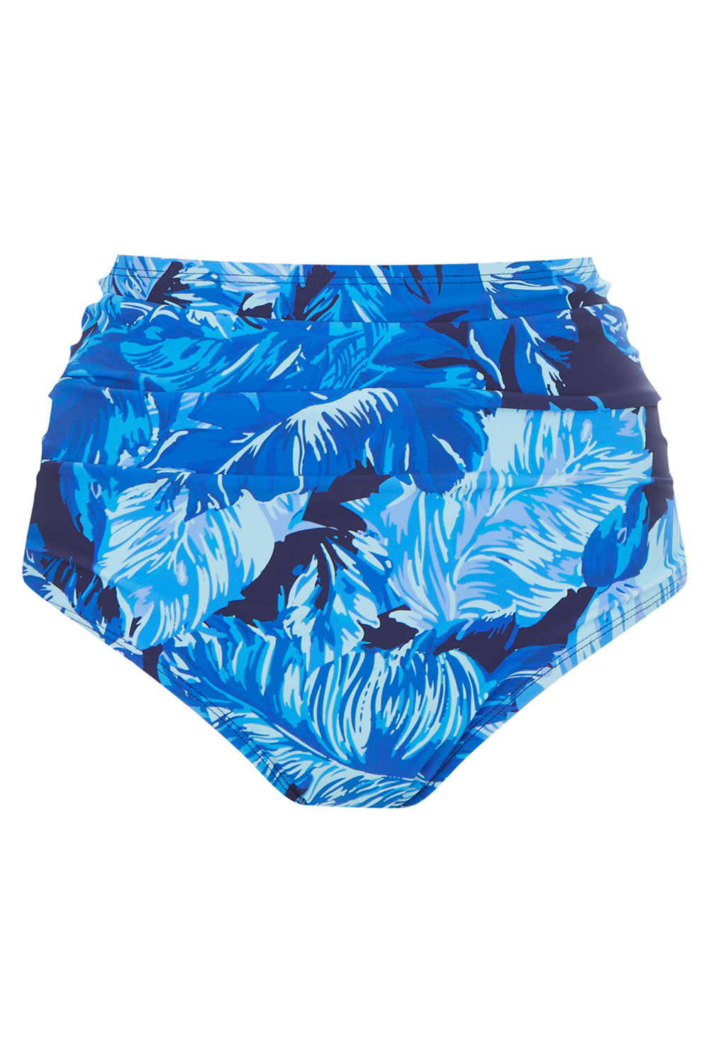 All Over Palm Print Ruched Bikini Briefs | Bonmarché