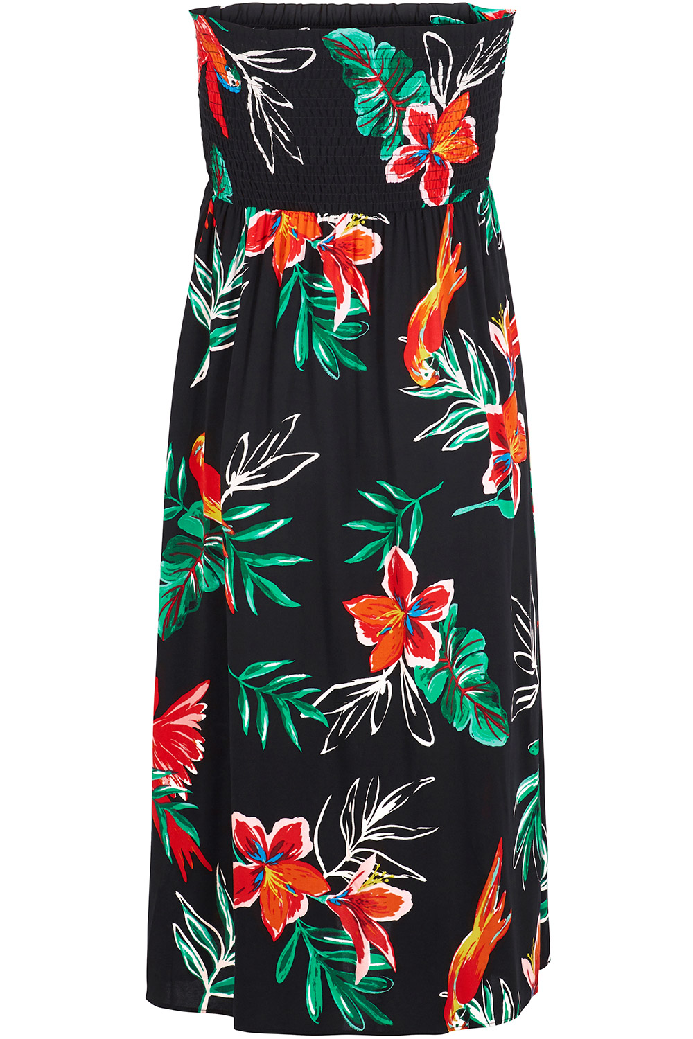 Tropical Skirt Dress With Tassels