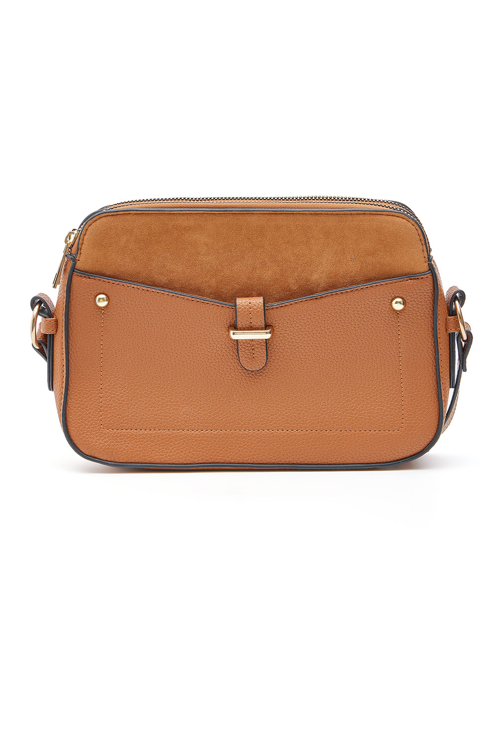 Brown Cross Body Bag with Buckle Detail | Bonmarché
