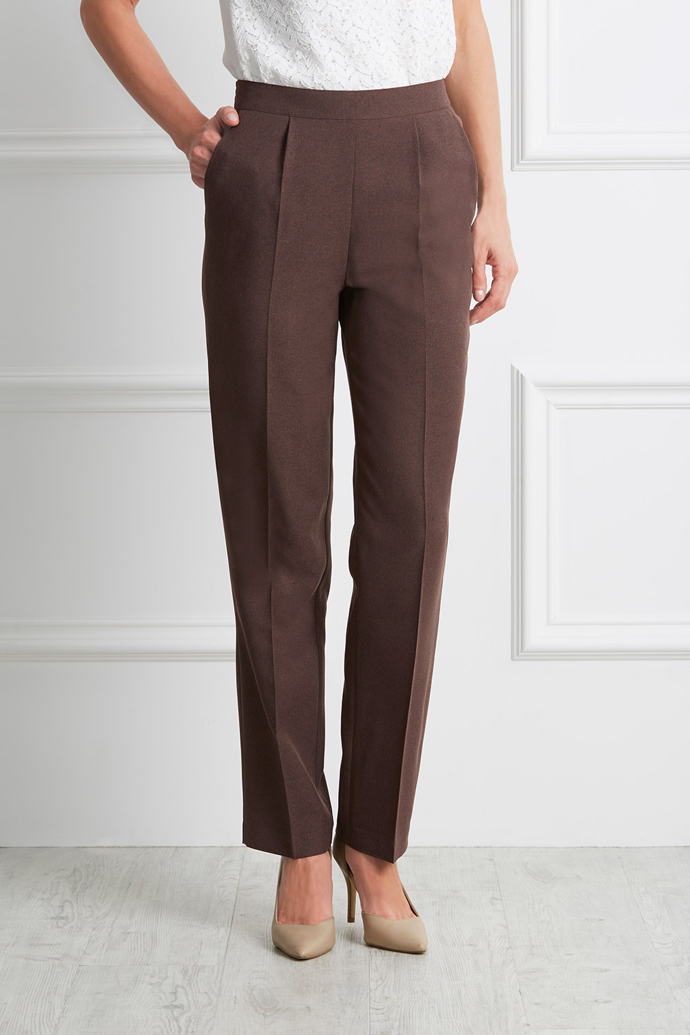 Buy Pull On Classic Straight Leg Trousers | Bonmarché